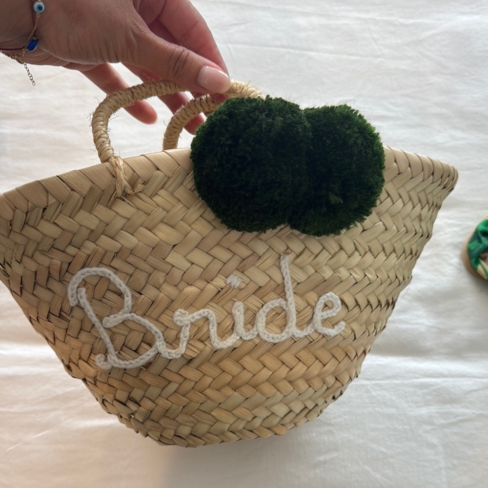 Bride Straw Beach Bag